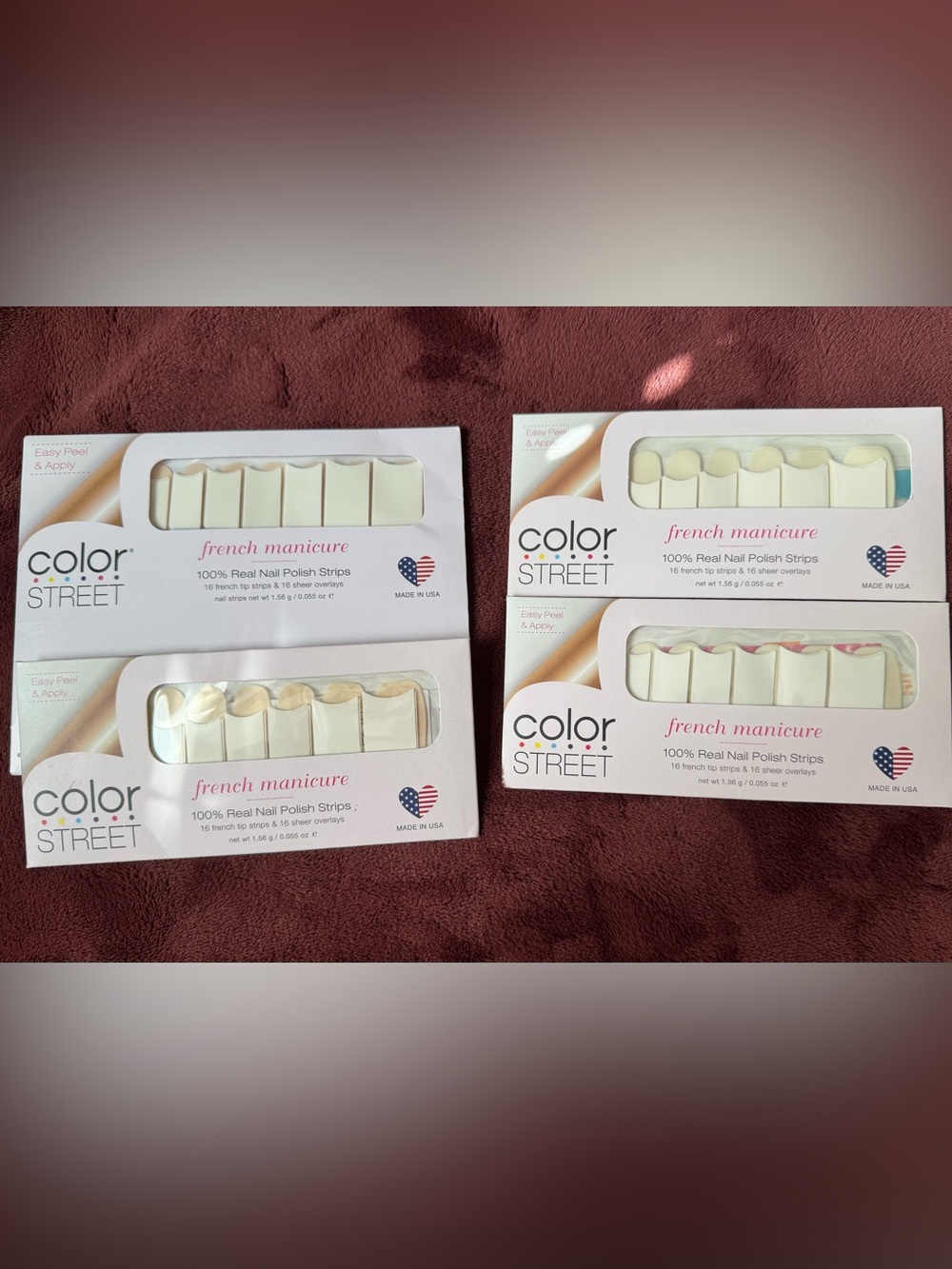 Bundle of 4 Color Street French Manicure Nail Strips